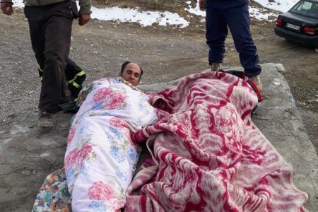 نجات جان دو نفر محبوس شده در تانکر  توسط پرسنل آتش نشانی اسکو