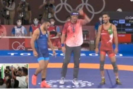 محمد رضا گرایی مدال طلای المپیک را کسب کرد.