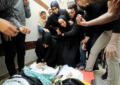 مراسم وداع با پیکر شهدای فلسطینی در نوار غزه