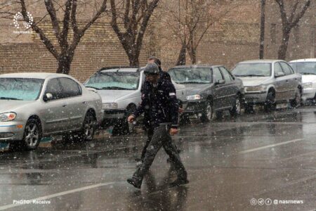 برف بهاری برخی مناطق آذربایجان‌شرقی را سفیدپوش کرد