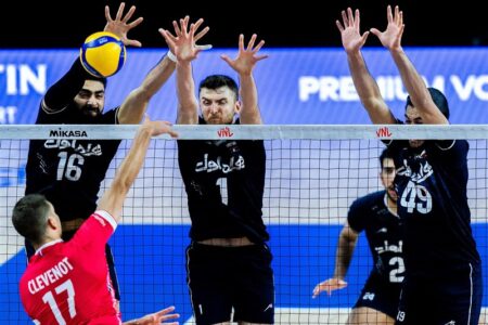 پیروزی تیم ملی والیبال ایران مقابل پاکستان
