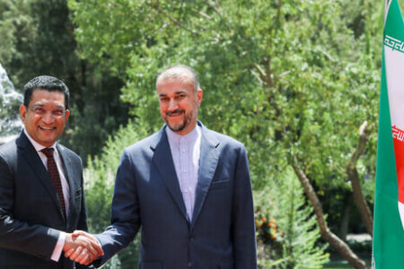 استقبال امیرعبداللهیان از وزیر خارجه سریلانکا در تهران